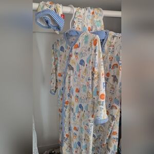 MagneticMe Alphapop Modal Cozy Sleeper Gowns with Hats